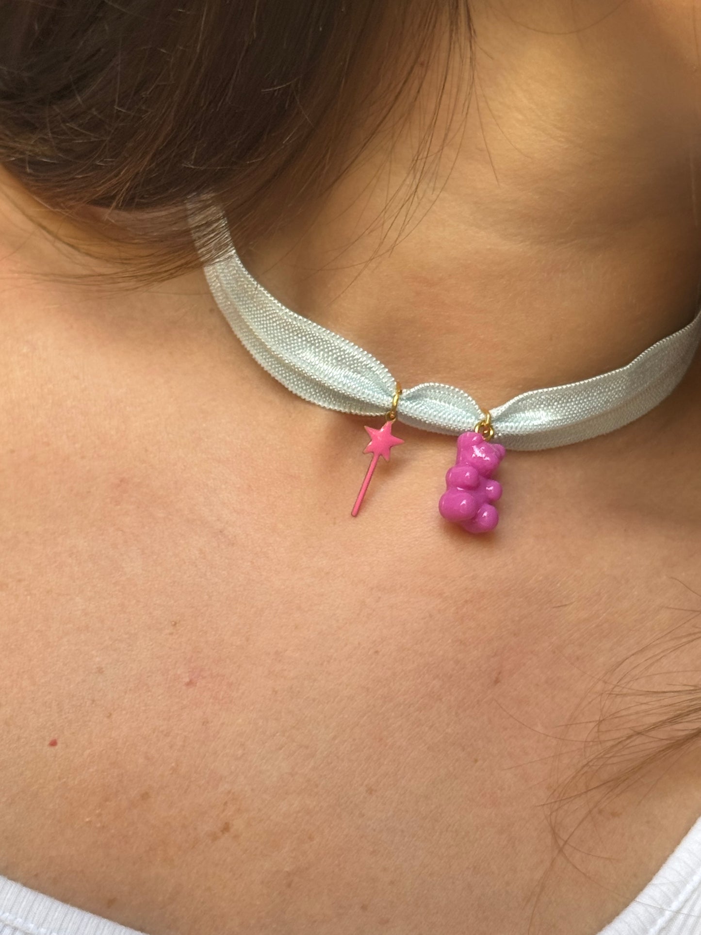 Choker Azzurro Carta da Zucchero