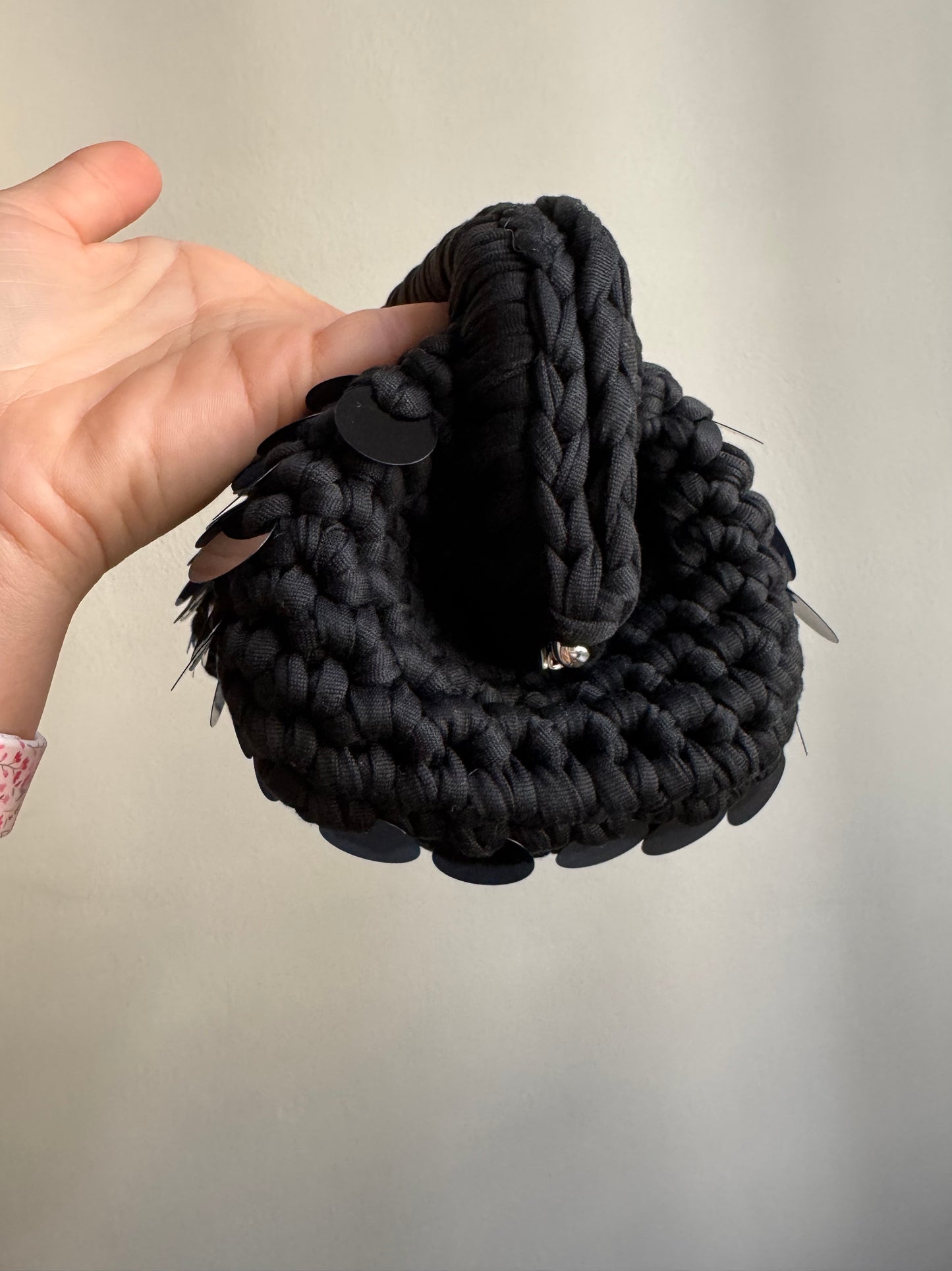 Clutch Paillettes Nera