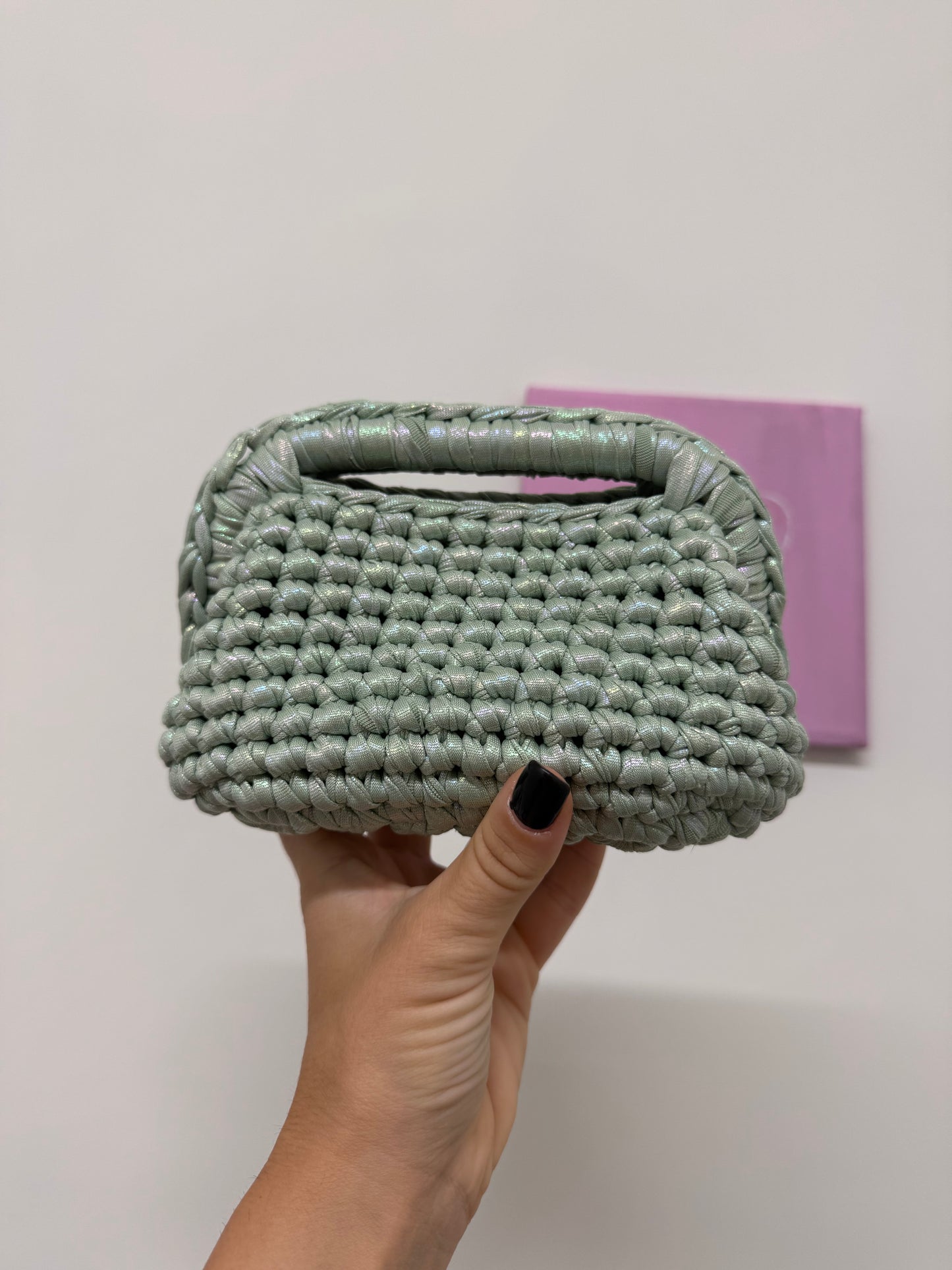 Clutch Verde Laminata