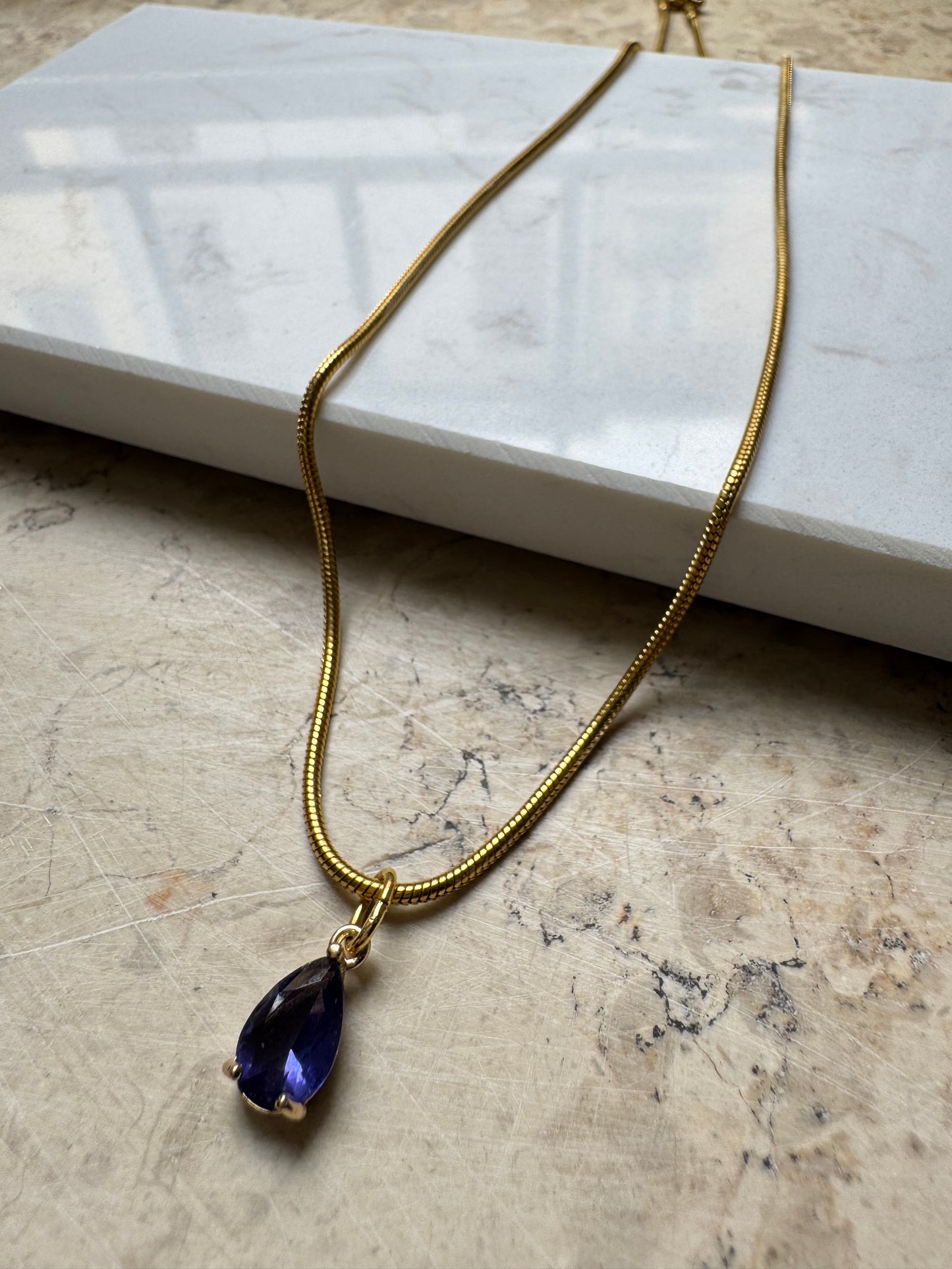 Collana Goccia Lilla