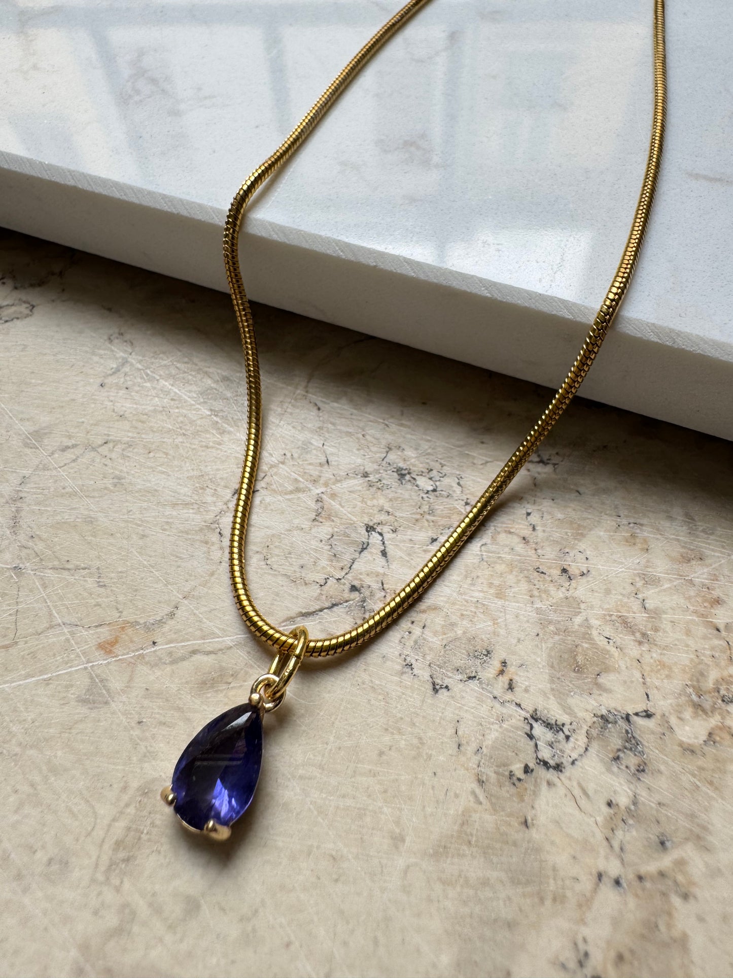 Collana Goccia Lilla