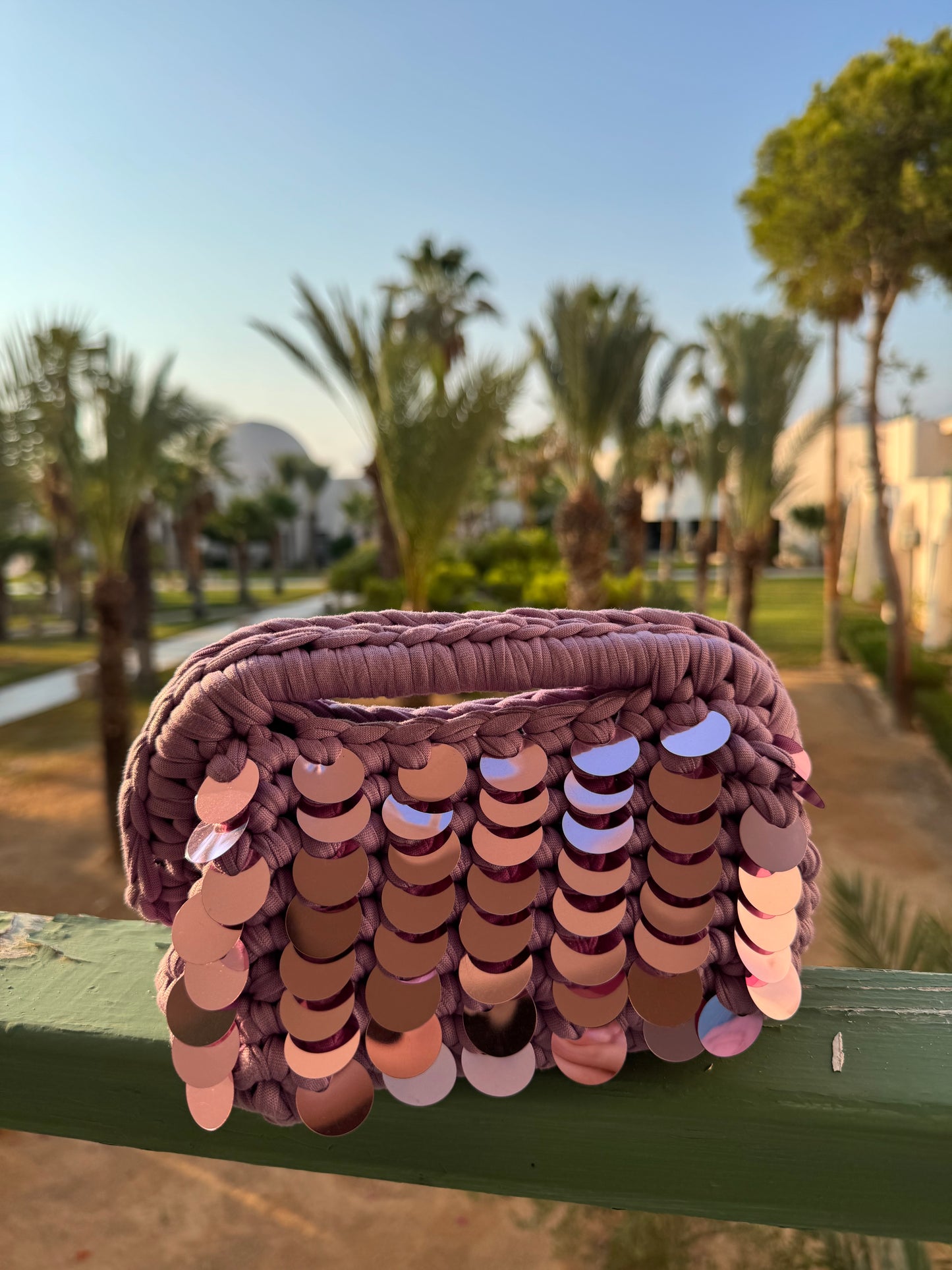 Clutch Lilla Paillettes