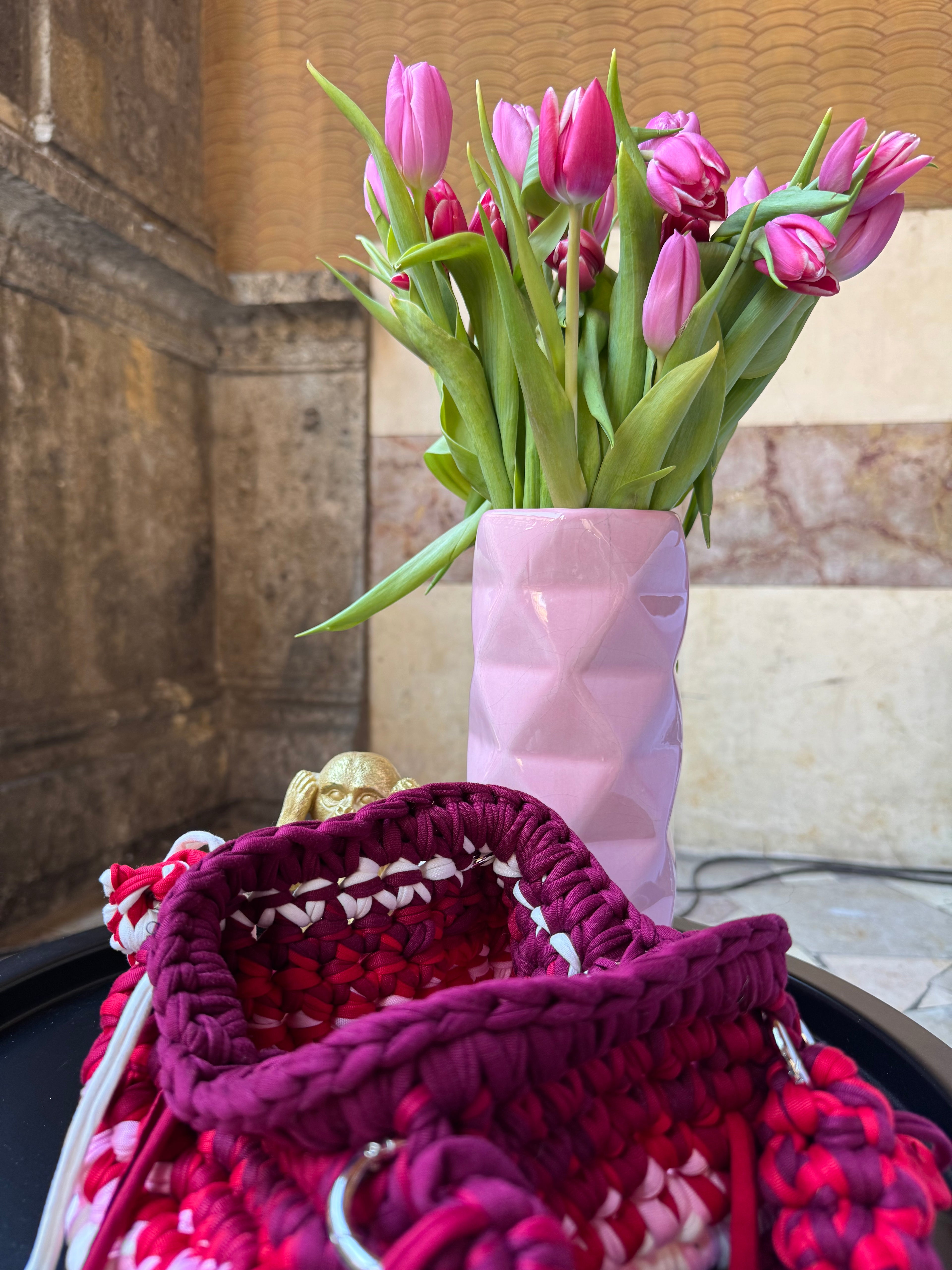 Clutch Manico Multicolor Fucsia