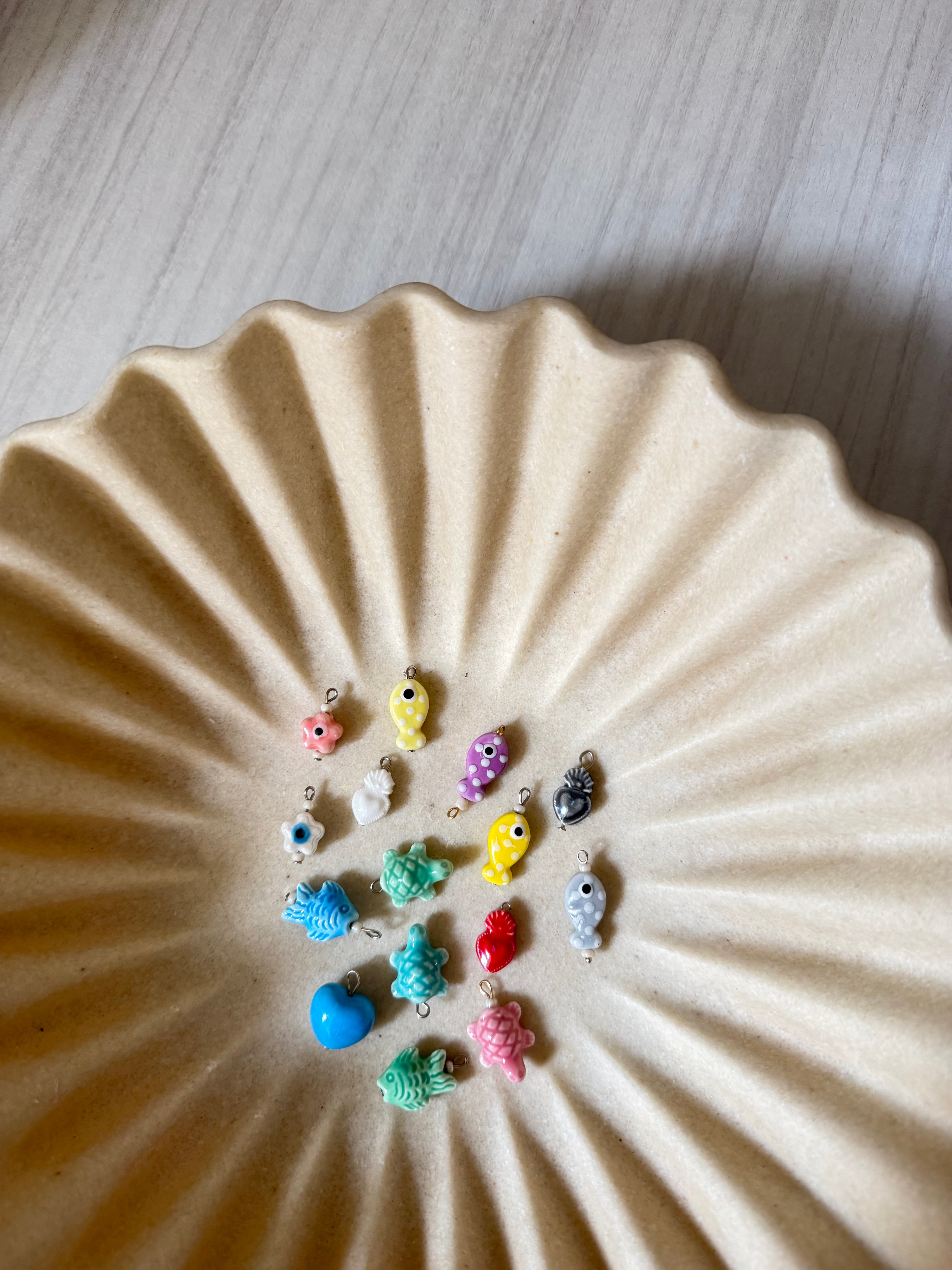 Charm Ceramica Collana Componimi