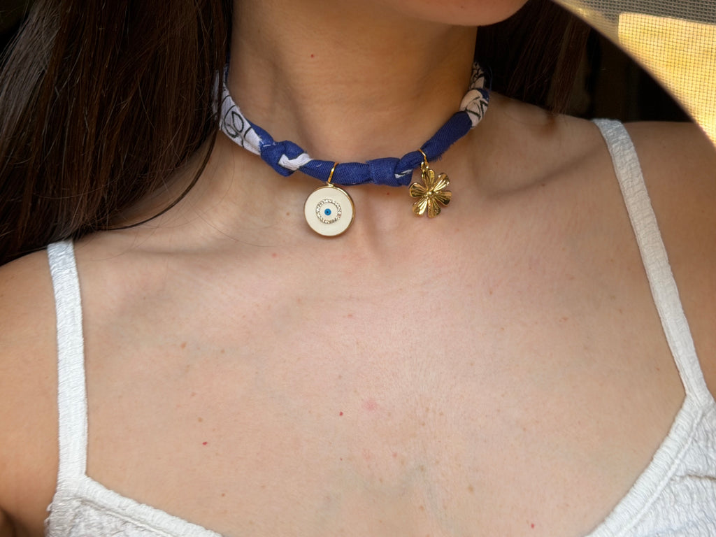 Choker Bandana Blu