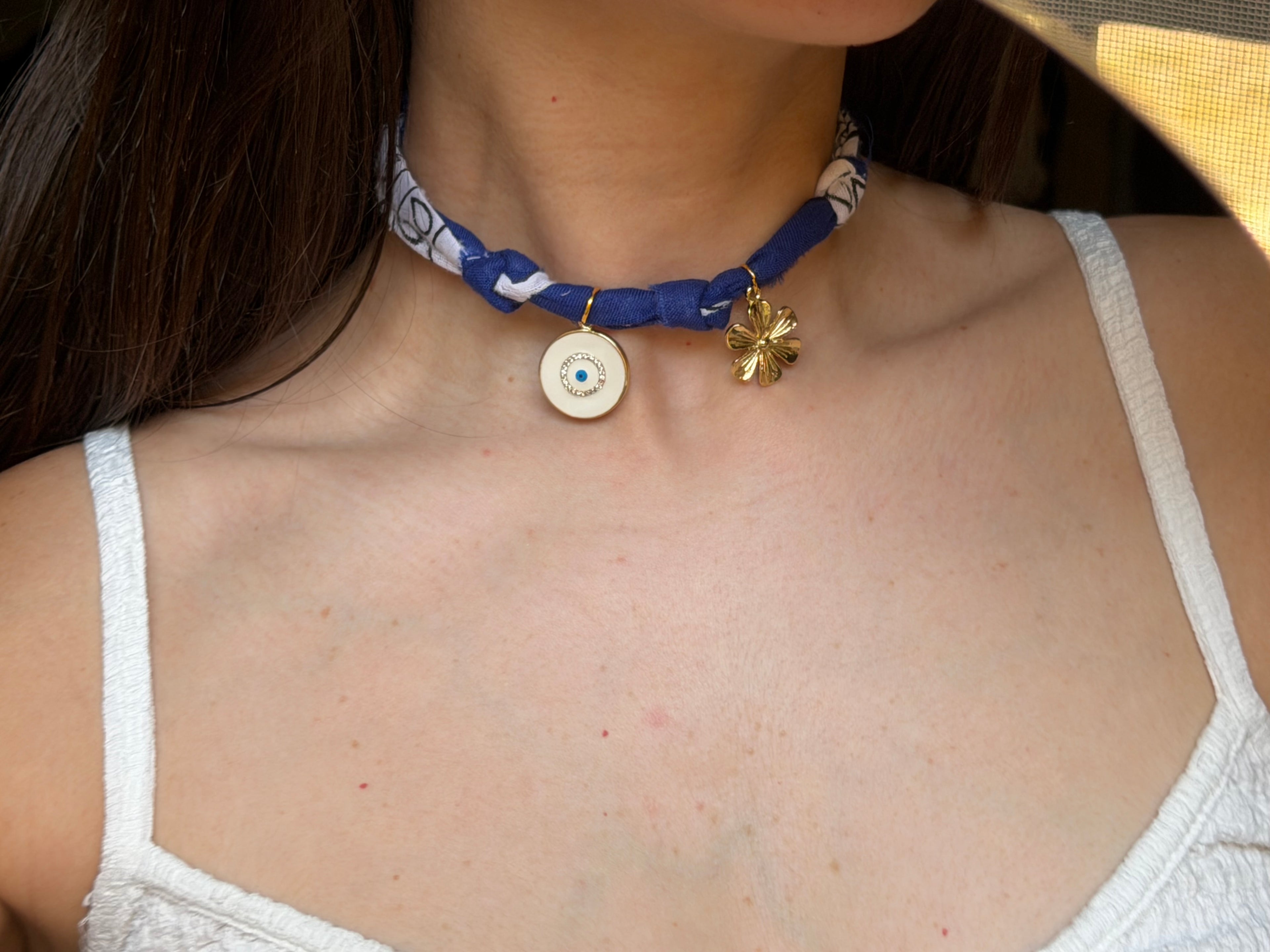 Choker Bandana Blu