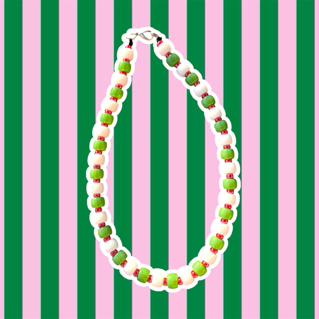 Collana Marshmallow Bianco/Verde