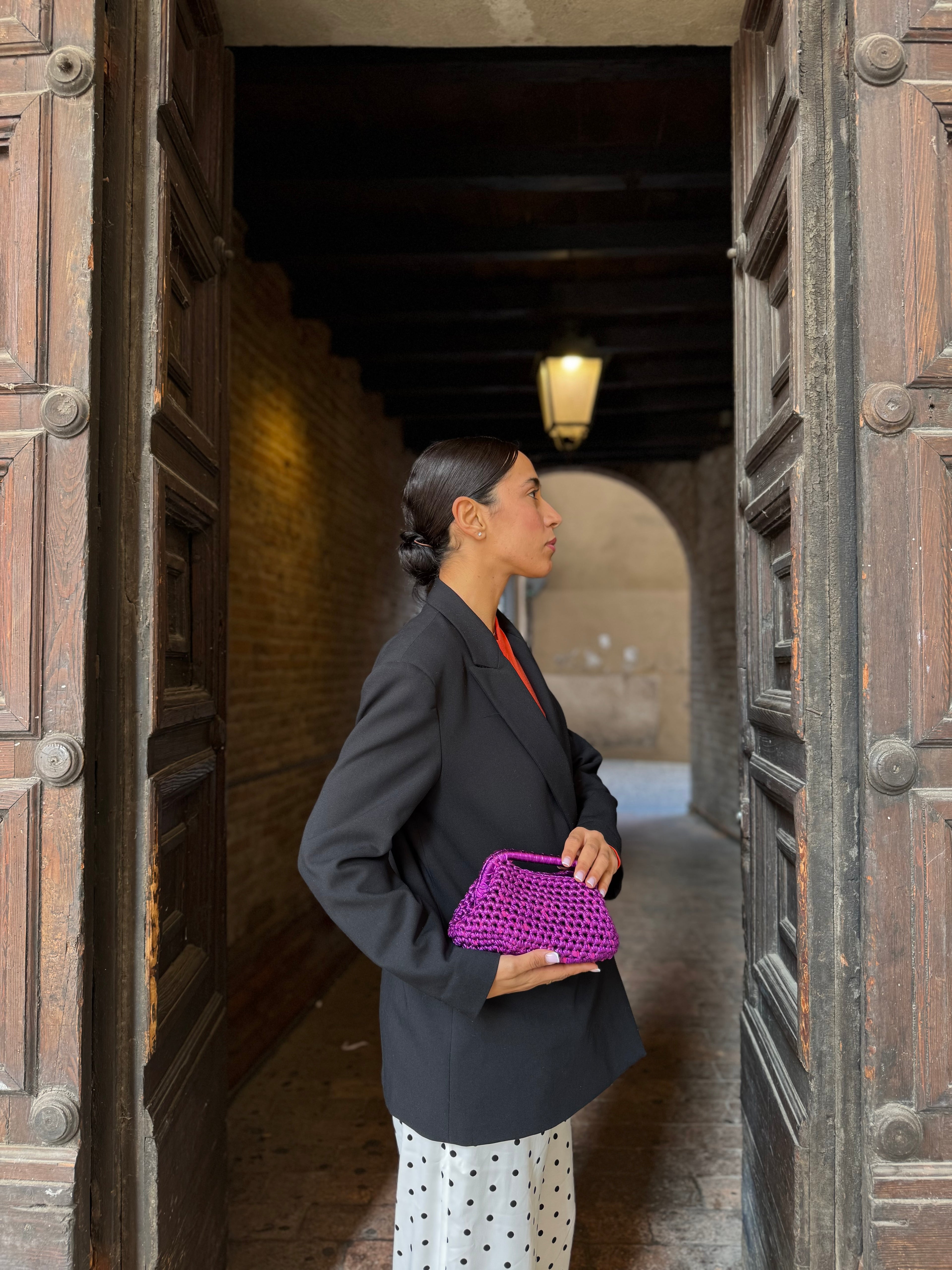 Clutch Fucsia Metallizzato