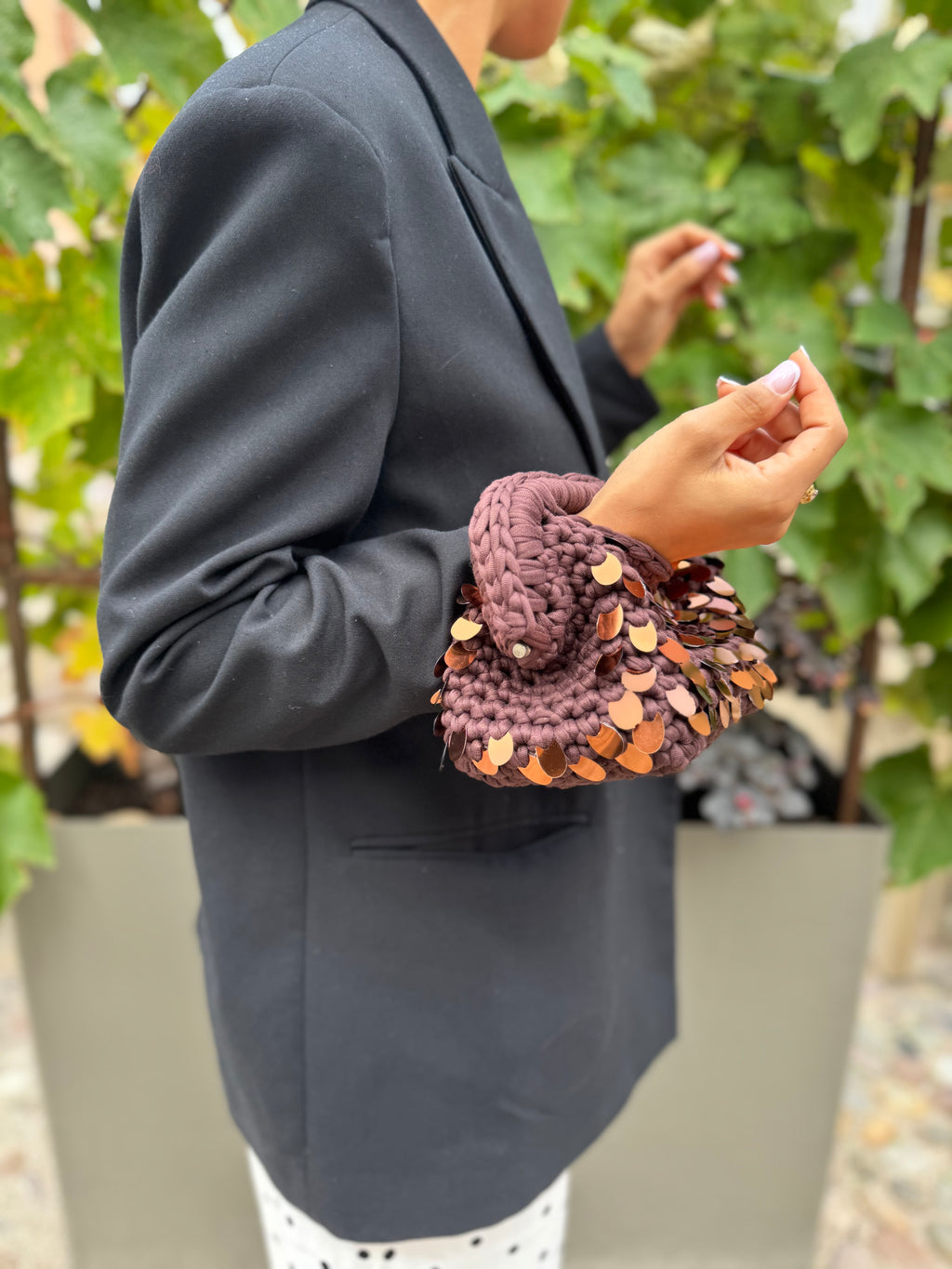 Clutch Paillettes Chocolate