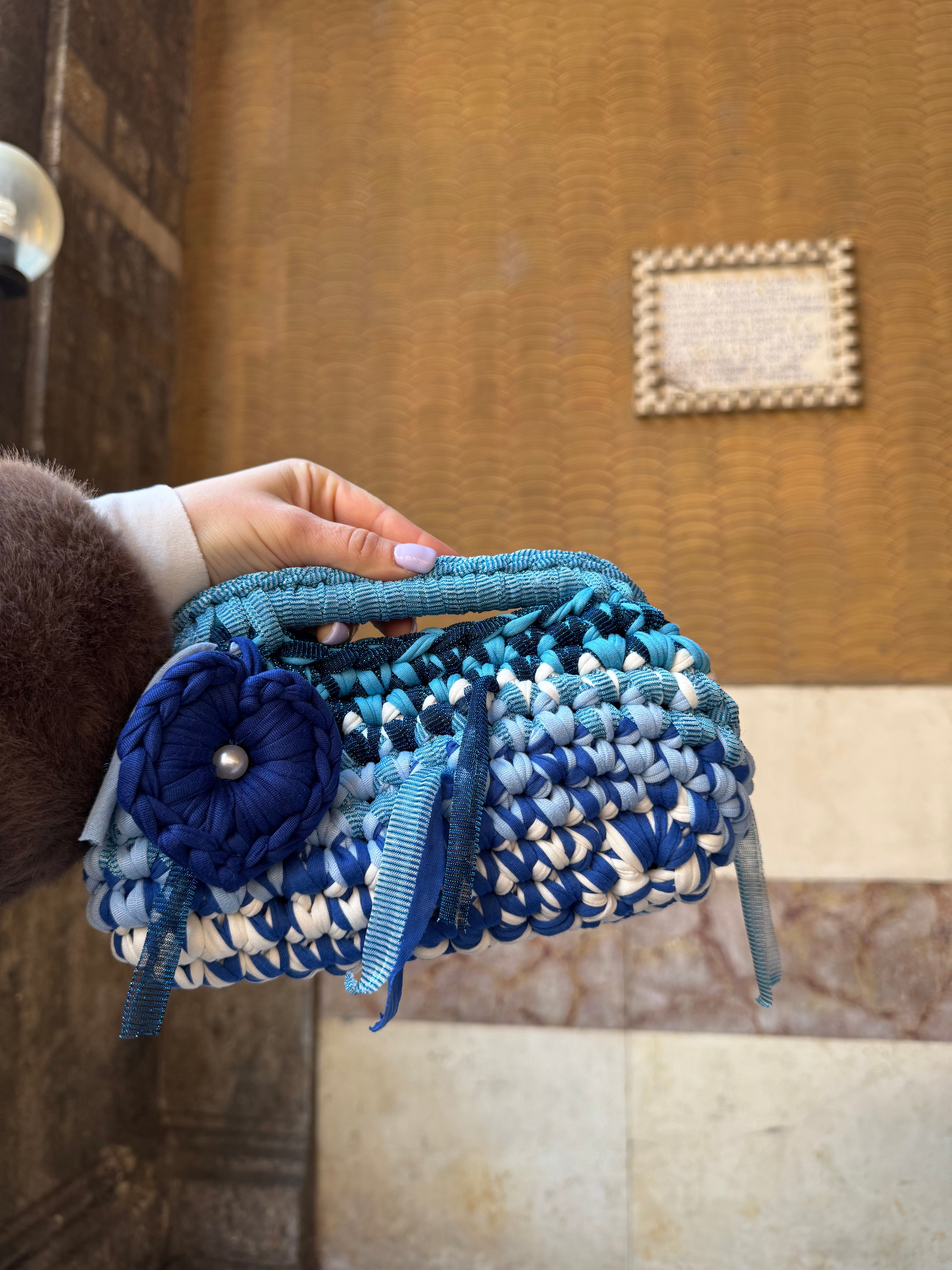 Clutch Multicolor Blu