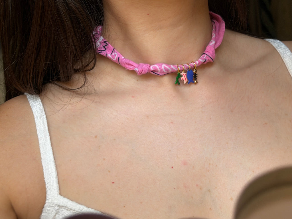 Choker Bandana Rosa