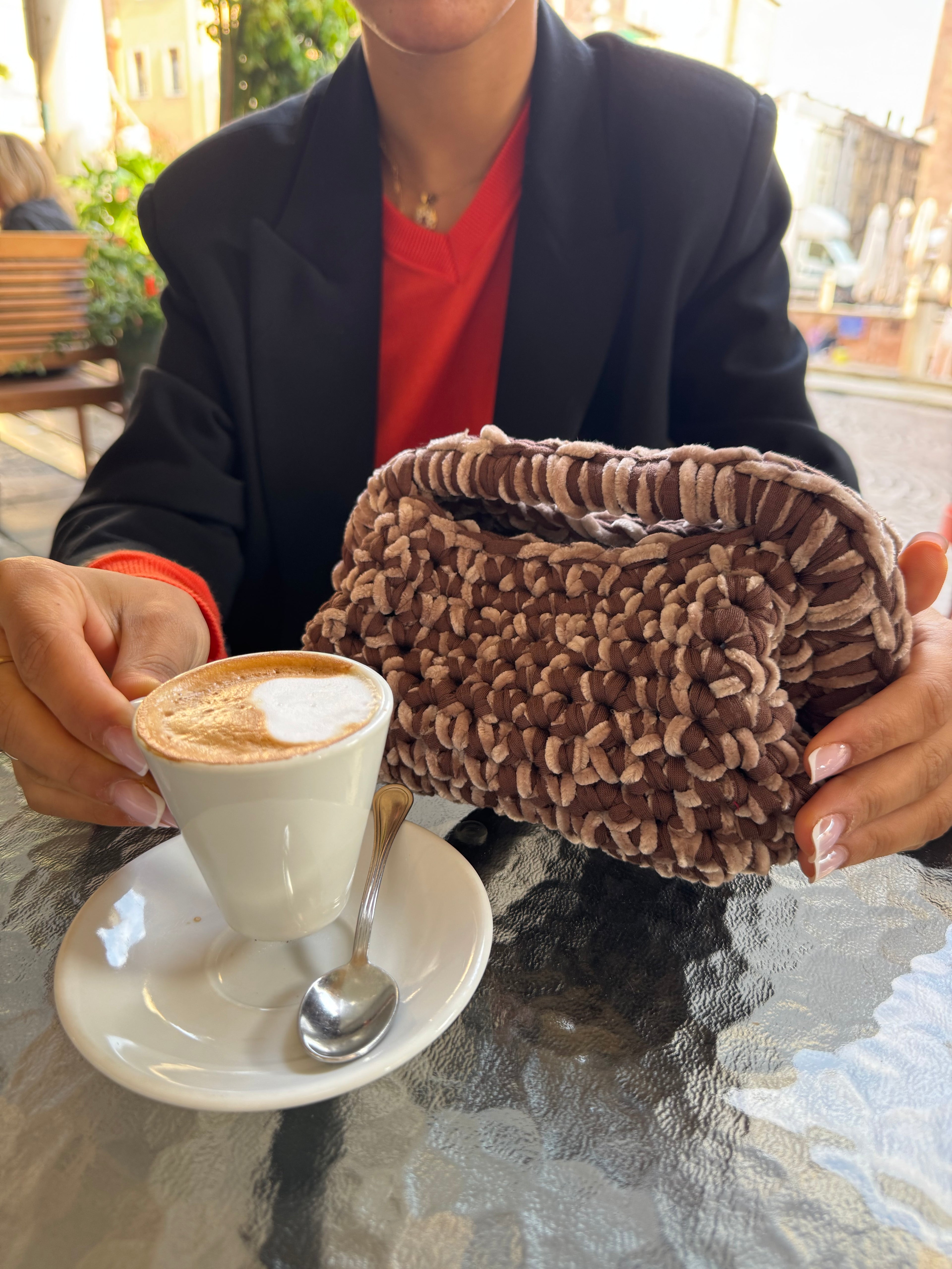 Clutch Ciniglia Caffellatte