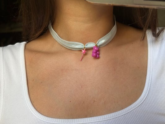 Choker Azzurro Carta da Zucchero