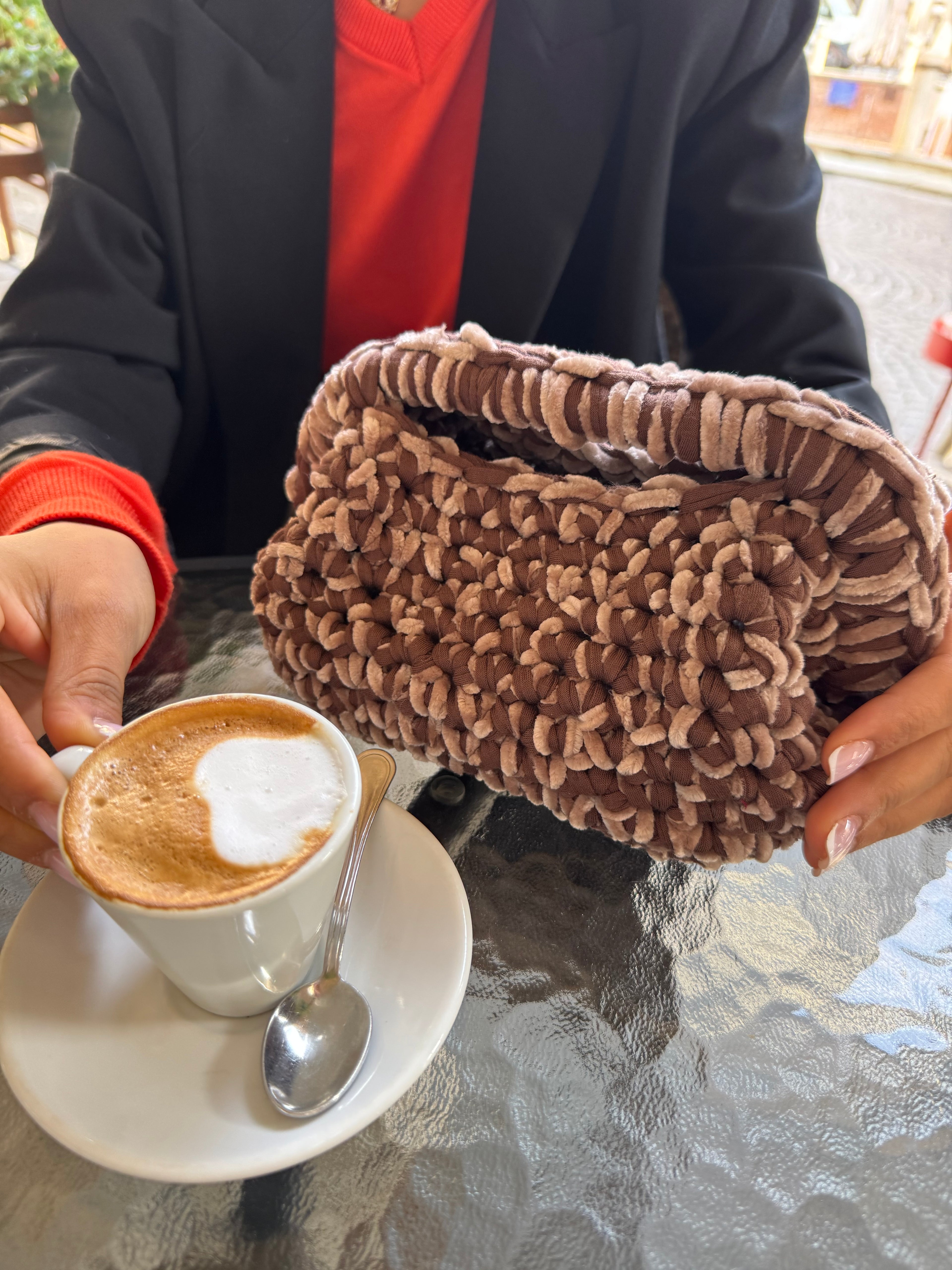 Clutch Ciniglia Caffellatte