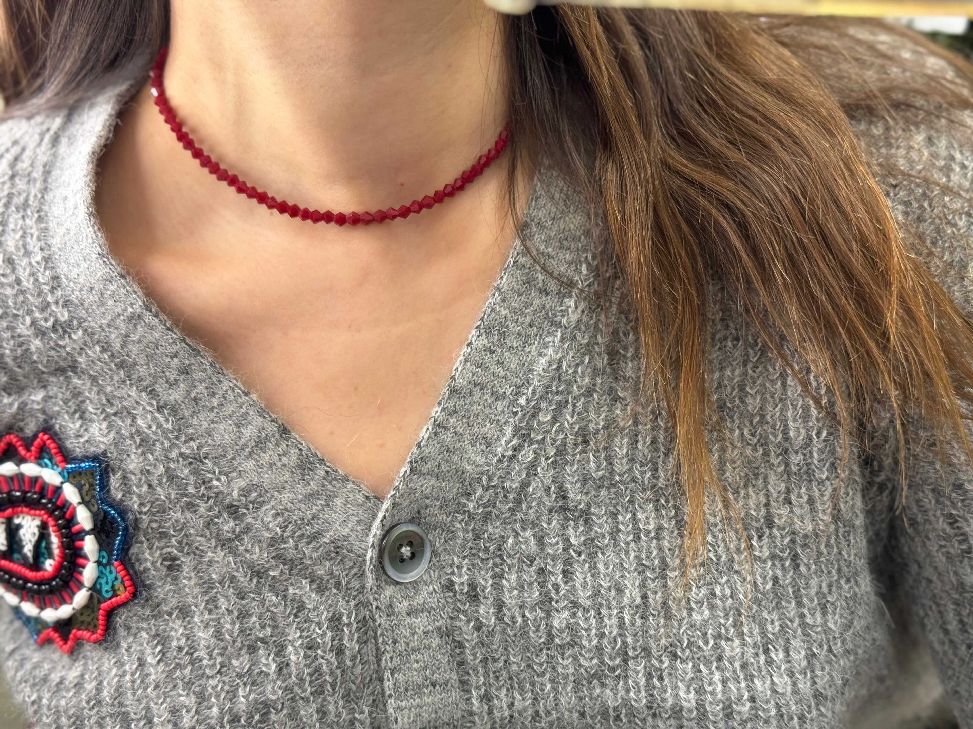 Choker Icito Bordeaux