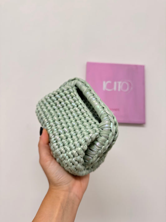 Clutch Verde Laminata