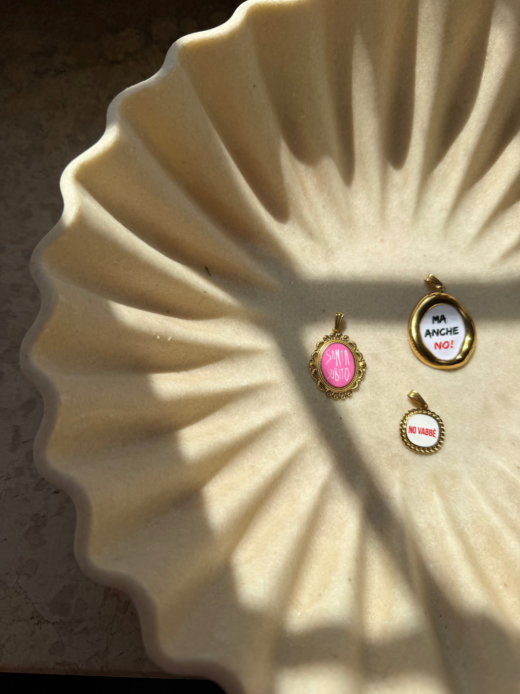 Charm Collana Componimi Scritta Resina