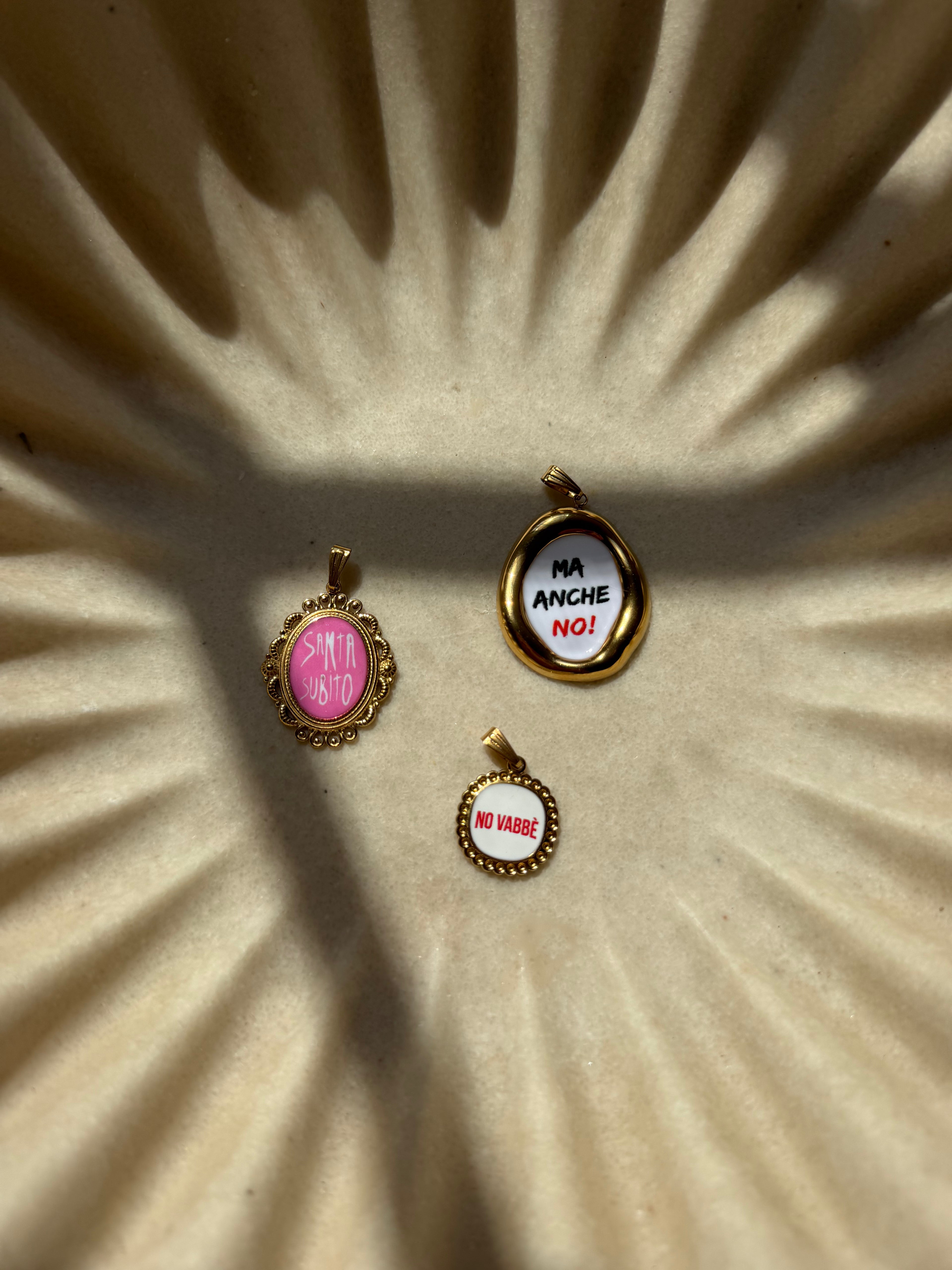 Charm Collana Componimi Scritta Resina