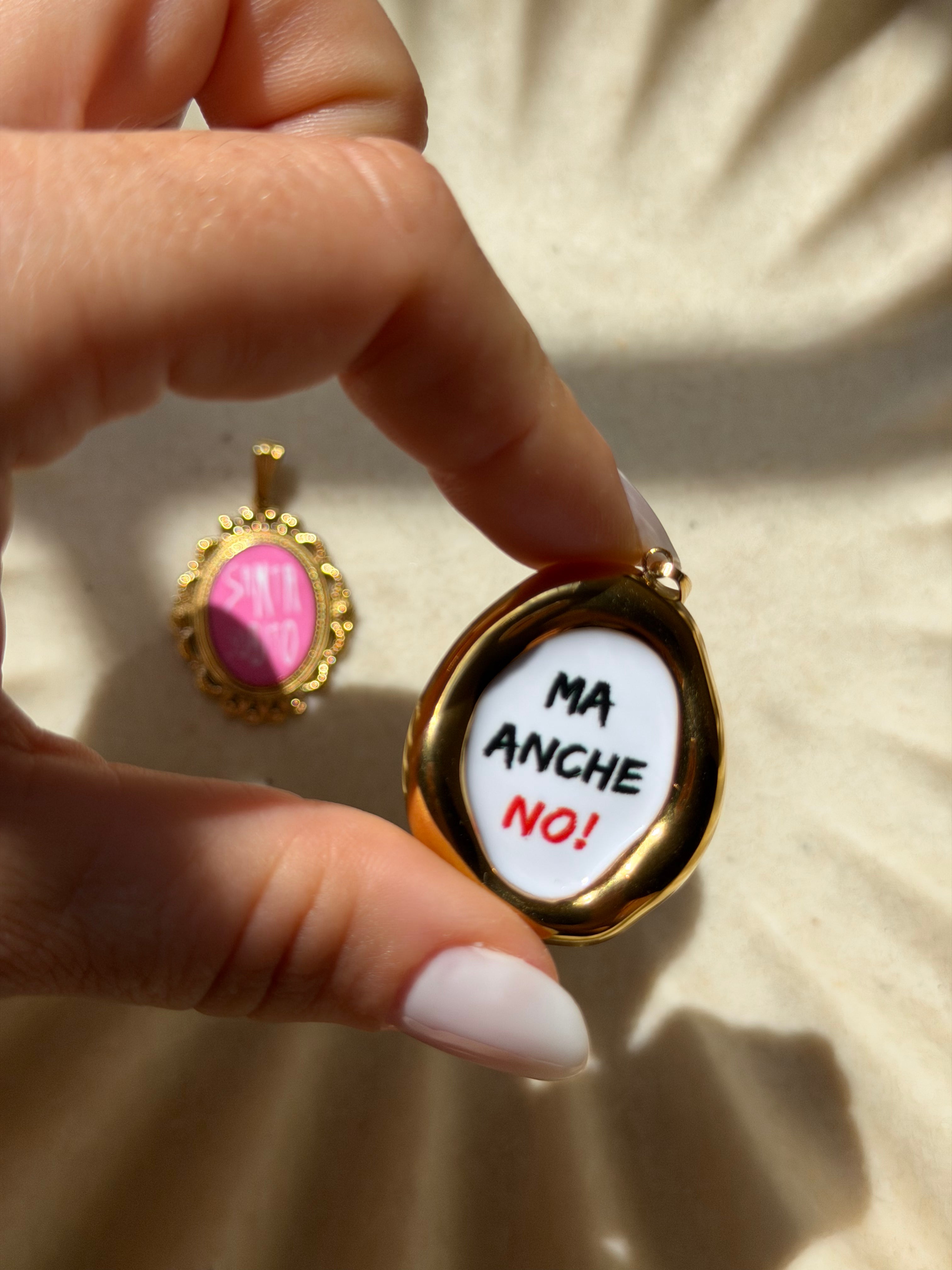 Charm Collana Componimi Scritta Resina