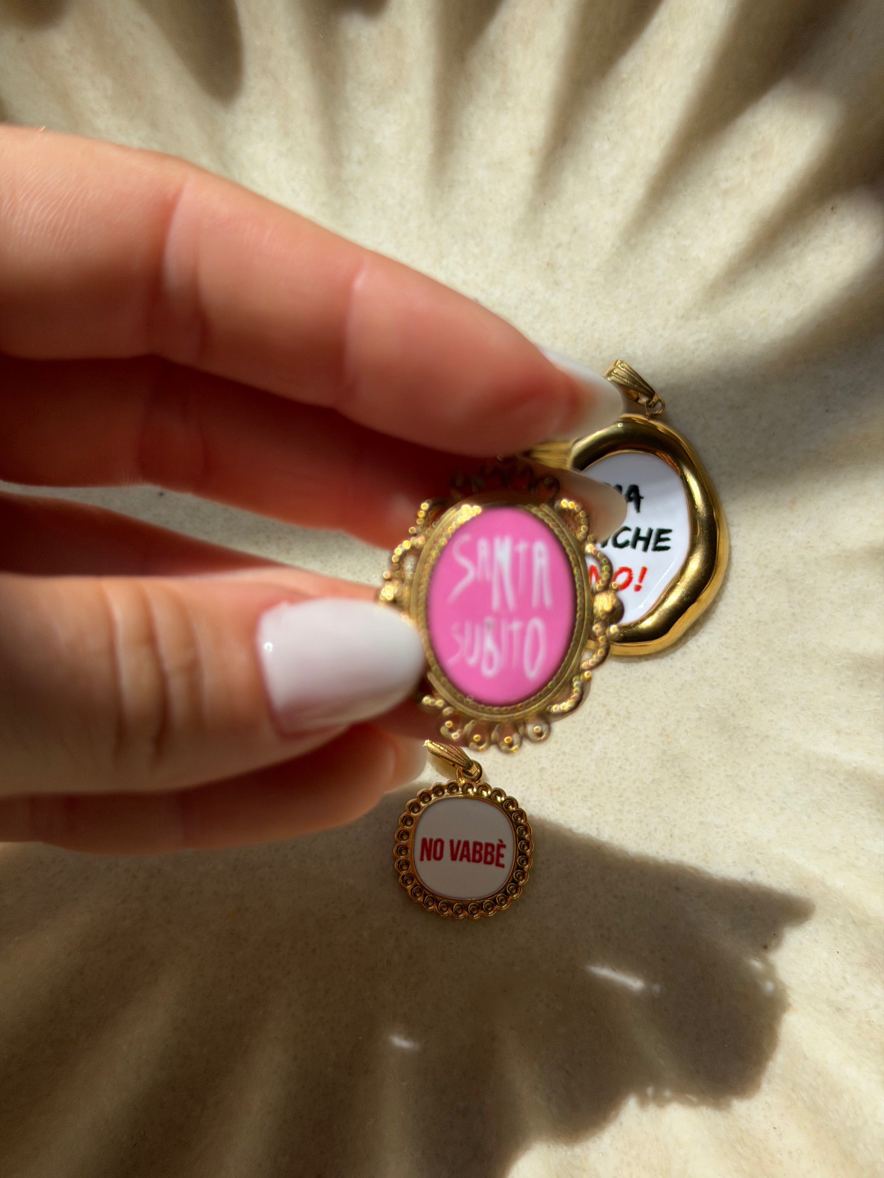 Charm Collana Componimi Scritta Resina