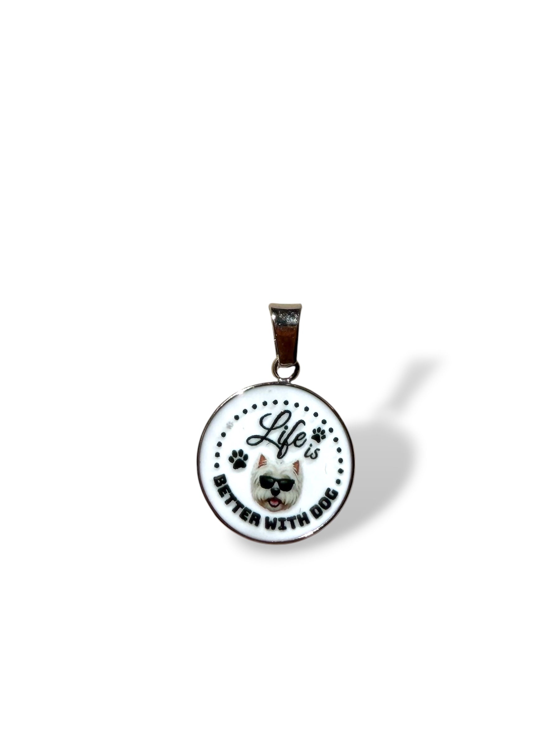 CHARM SILVER BETTER WITH A DOG